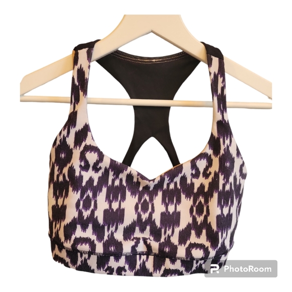 Lululemon Black and White Marbel Energy Training Bra - Picture 3 of 7